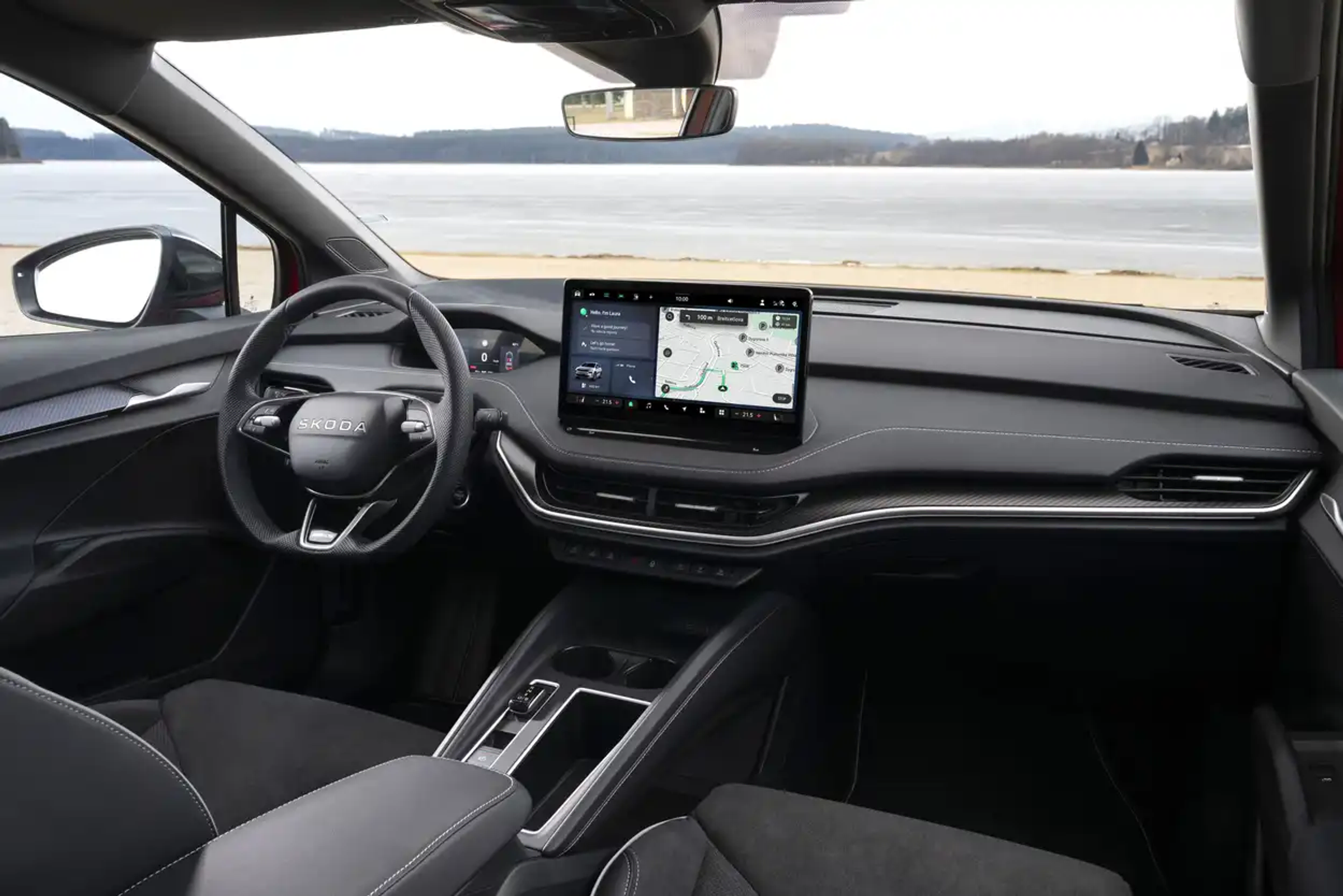 Interiér elektrického auta Škoda